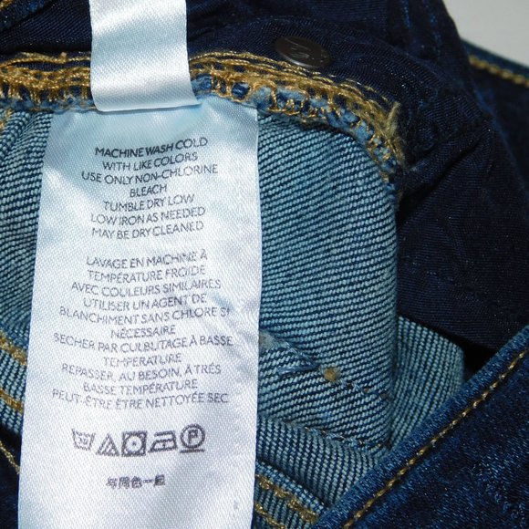 We The Free Denim Jeans Free People Skinny High Rise Raw Hem Size 26 - Picture 8 of 9